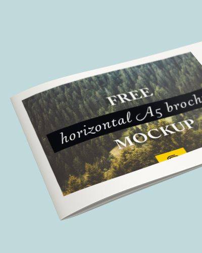 Horizontal A5 Brochure, Penulis : Mockup